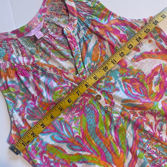Lilly Pulitzer Essie Top Womens XS Scuba to Cuba Print Colorful Beachy Tank - Picture 7 of 8